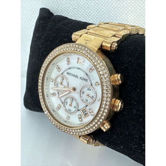 Michael Kors Parker MK5491 Women\'s Gold Stainless Steel Analog Dial Watch NUL37 main image 4